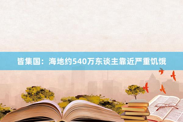 皆集国：海地约540万东谈主靠近严重饥饿